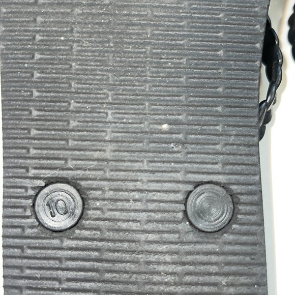 Black Hurley Braided Flip Flops Size 10 - Picture 3 of 3